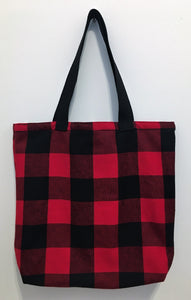 Best tote to have during the Holidays! This red and black Buffalo plaid handmade tote is the best accessory to have...specially if you are traveling. ☺️ To take care of your tote machine wash cold, delicate cycle, tumble dry low and use warm iron. Measurements are around 16in x 19x 4in.